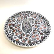 Round dish Gien decoration bothée or cashmere 26cm for pie and cake