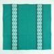 10 green cotton napkins - embroidered Basque-style designs