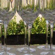Set of 6 ARQUES crystal champagne flutes. BAVELLA model.