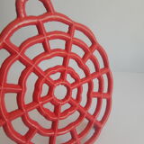 Dessous de plat fonte rouge ancien vintage