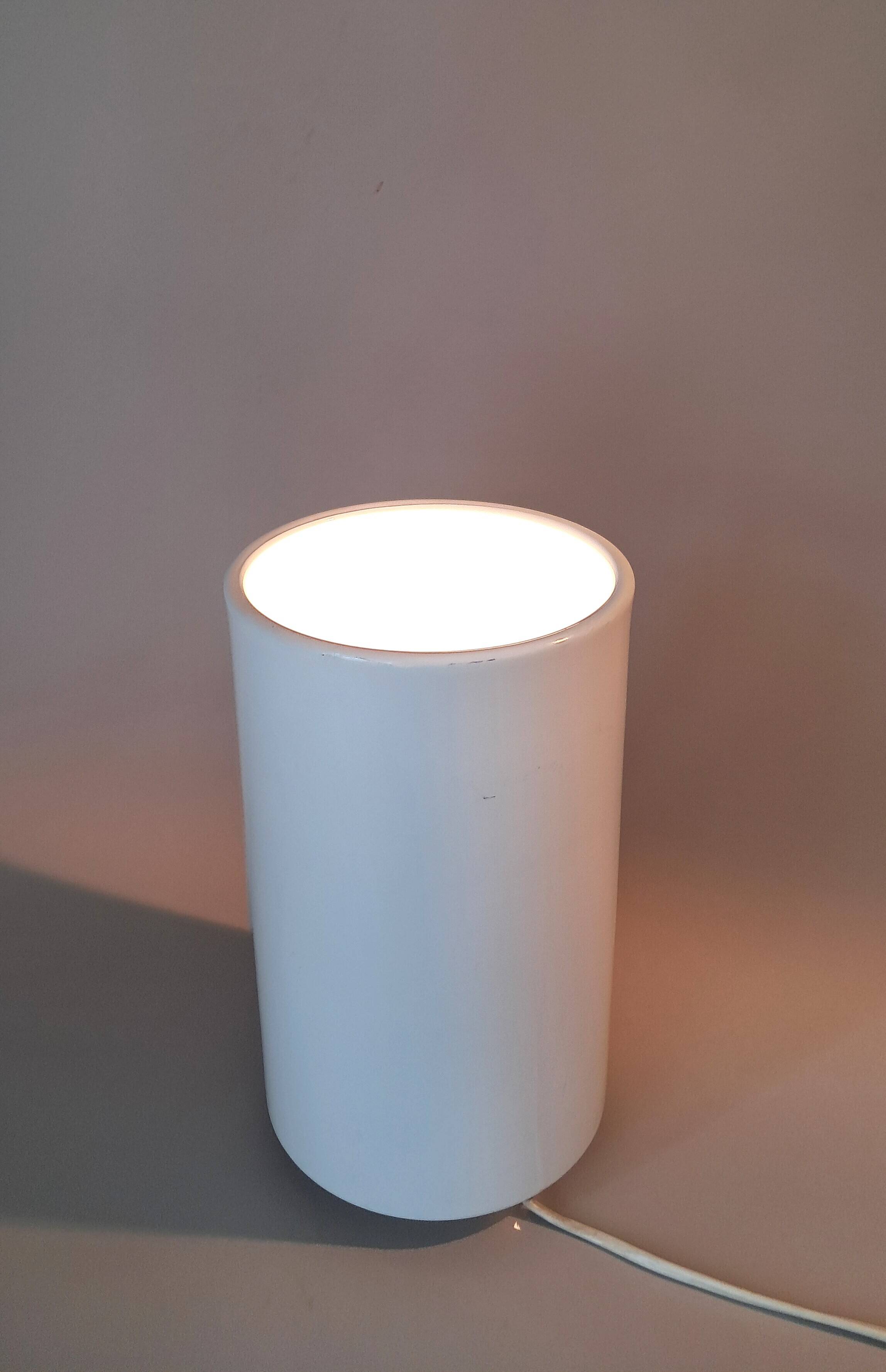 White metal tea light lamp, 1970.