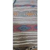 Hand-made multi-coloured hallway carpet made of pure wool  60x90cm