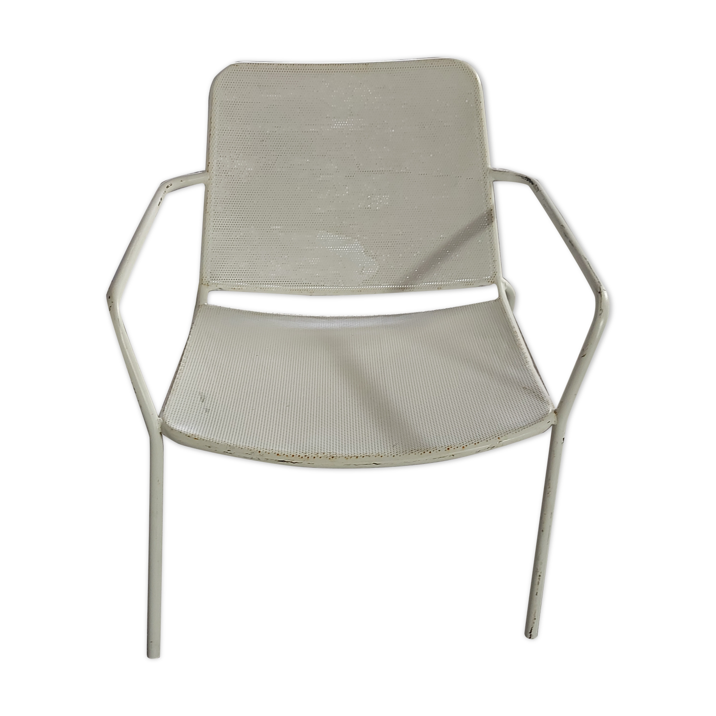 Vintage garden metal armchair