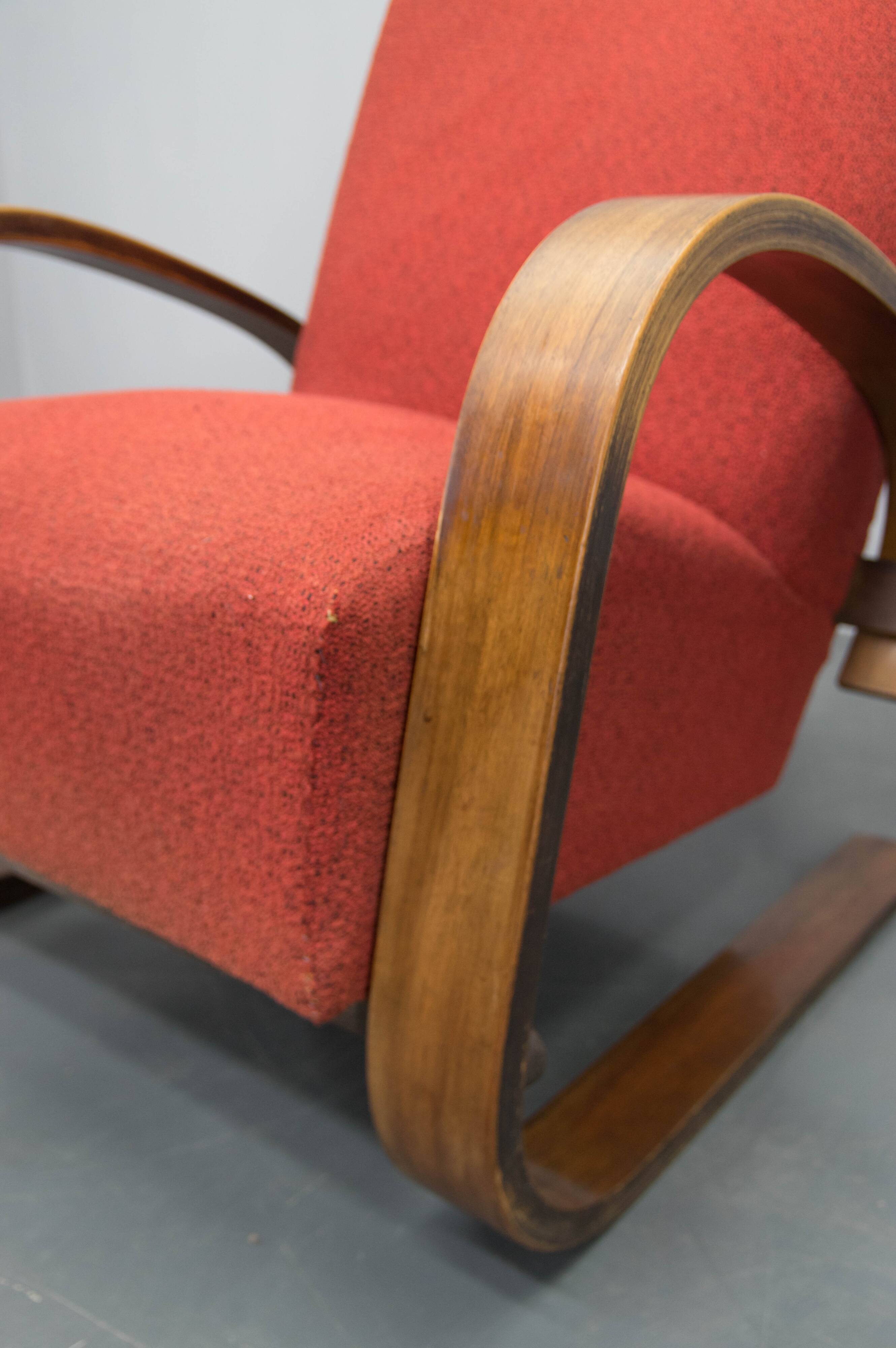 Rare Armchair in Alvar Alto Style by Navratil, 1930s, Labeled