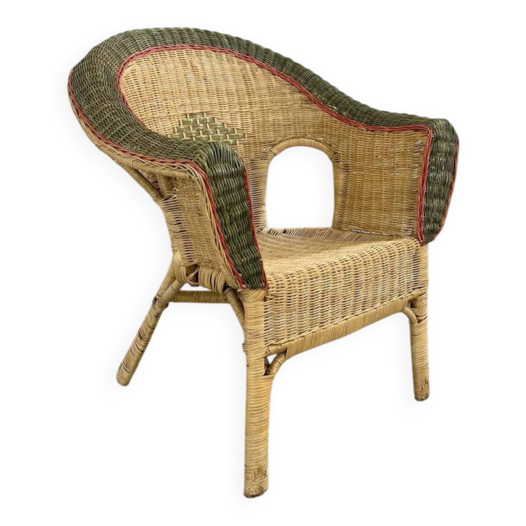 1970s-80s wicker armchair