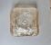 Square amber glass wall light