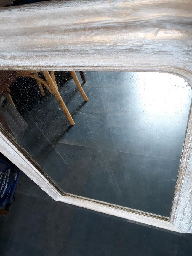 Mirror Louis Philippe white and gold 90 x 65cm