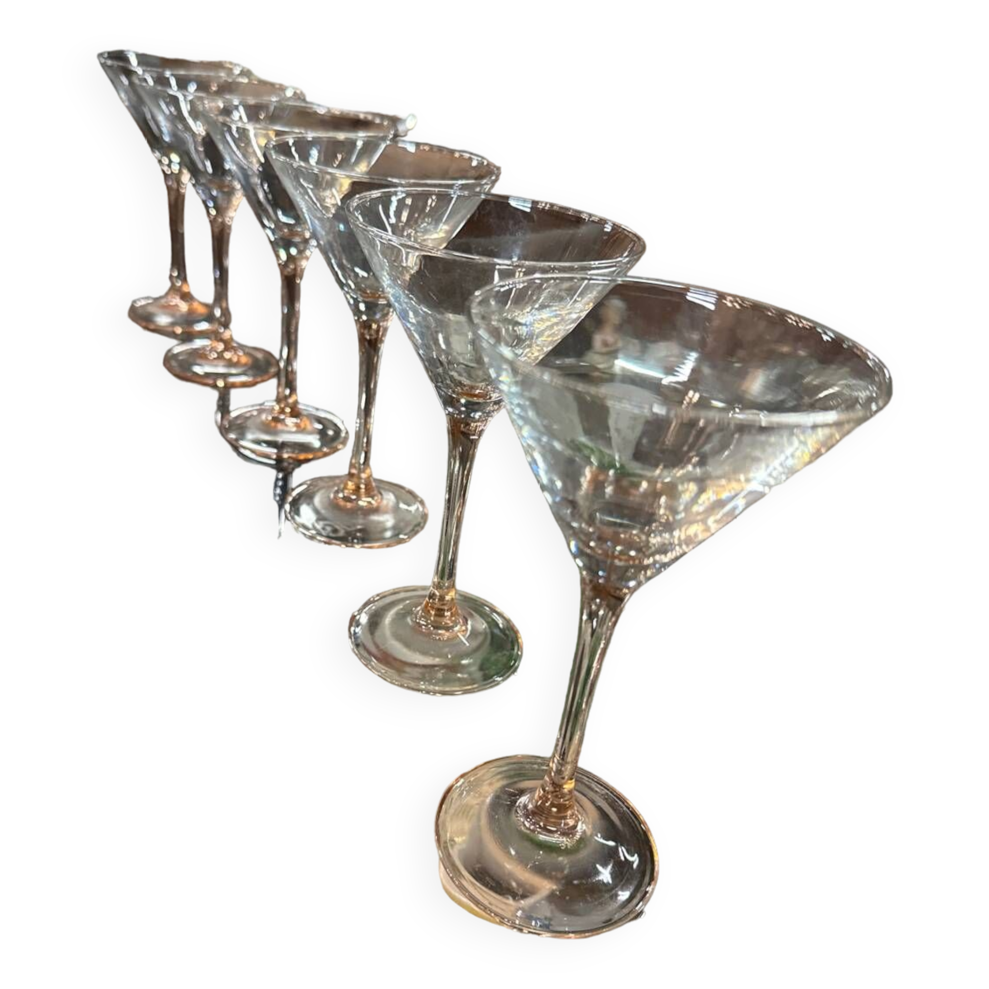 6 cocktail glasses