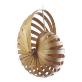 Designer wooden pendant light "Nautilus" model - 2000s