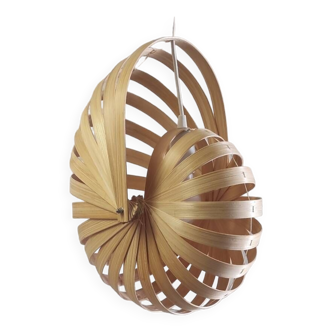 Designer wooden pendant light "Nautilus" model - 2000s