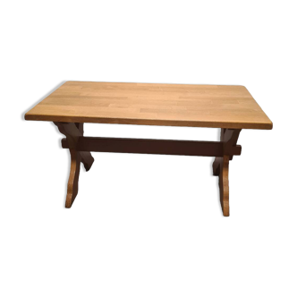 Dutch Blank Oak Monastery Table From Oisterwijk, 1980s