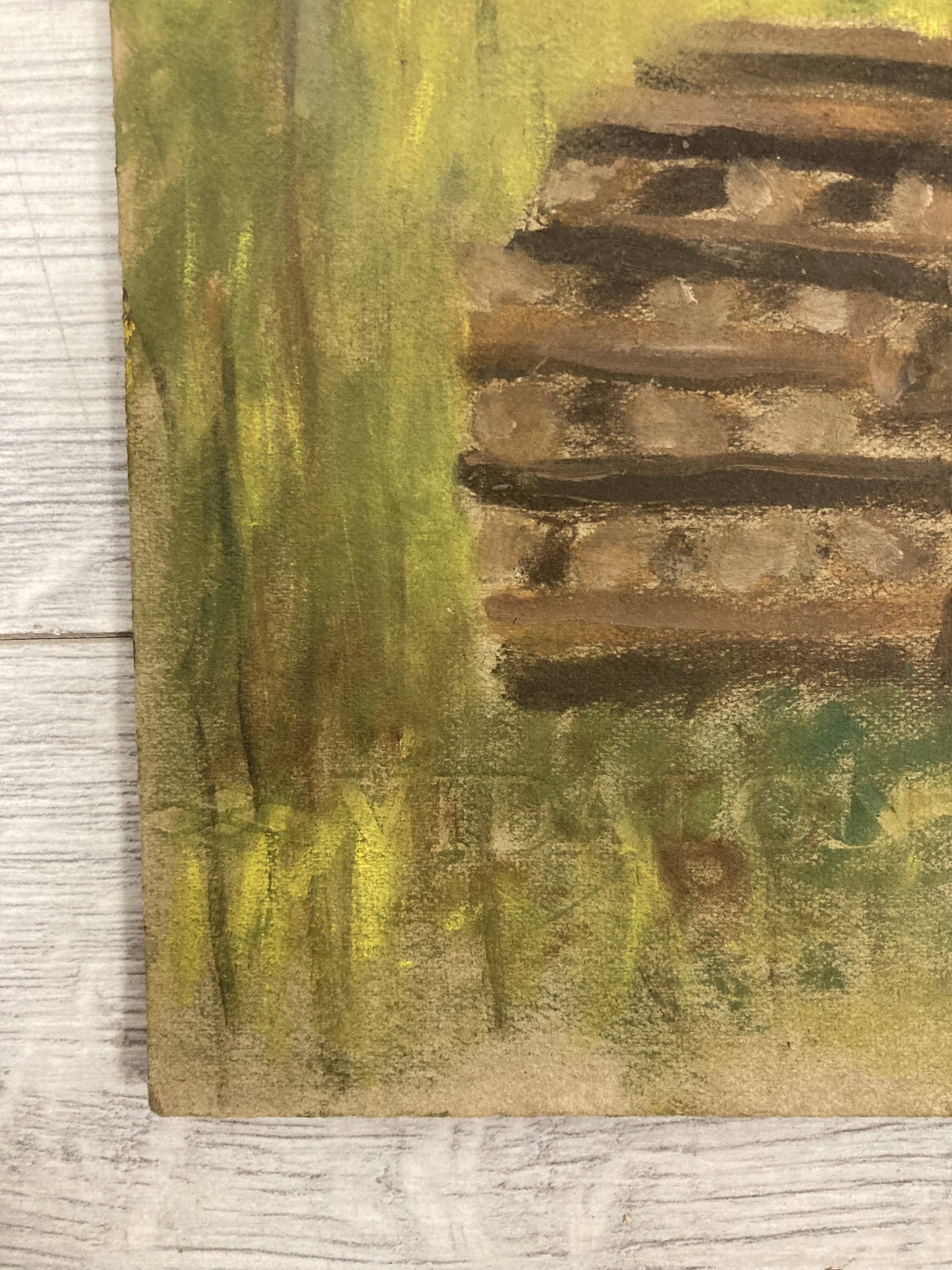 Vintage landscape painting
