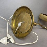 Lampe de table de bureau de banquier portugais en laiton 1940