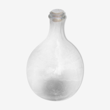 Demijohn in transparent glass