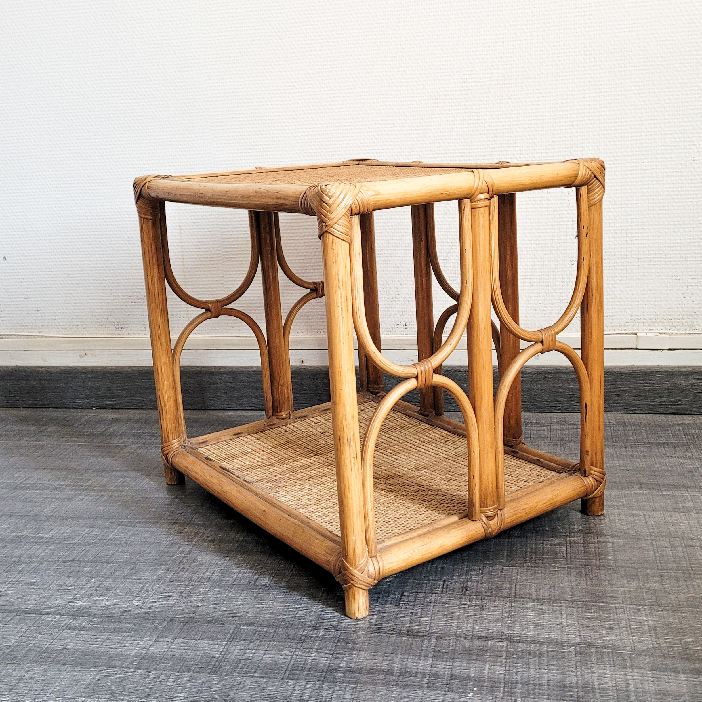 Vintage rattan coffee table