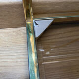 End of sofa 3 trays in smoked glass and brass-frame 70 year