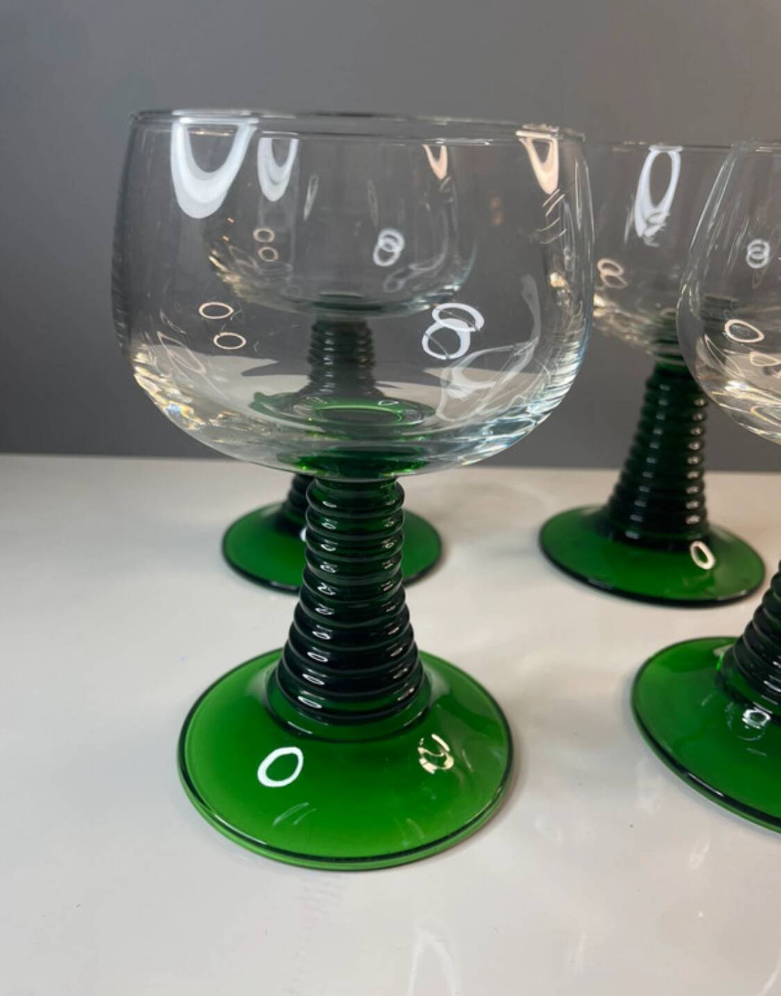 4 verres Roemer vintage