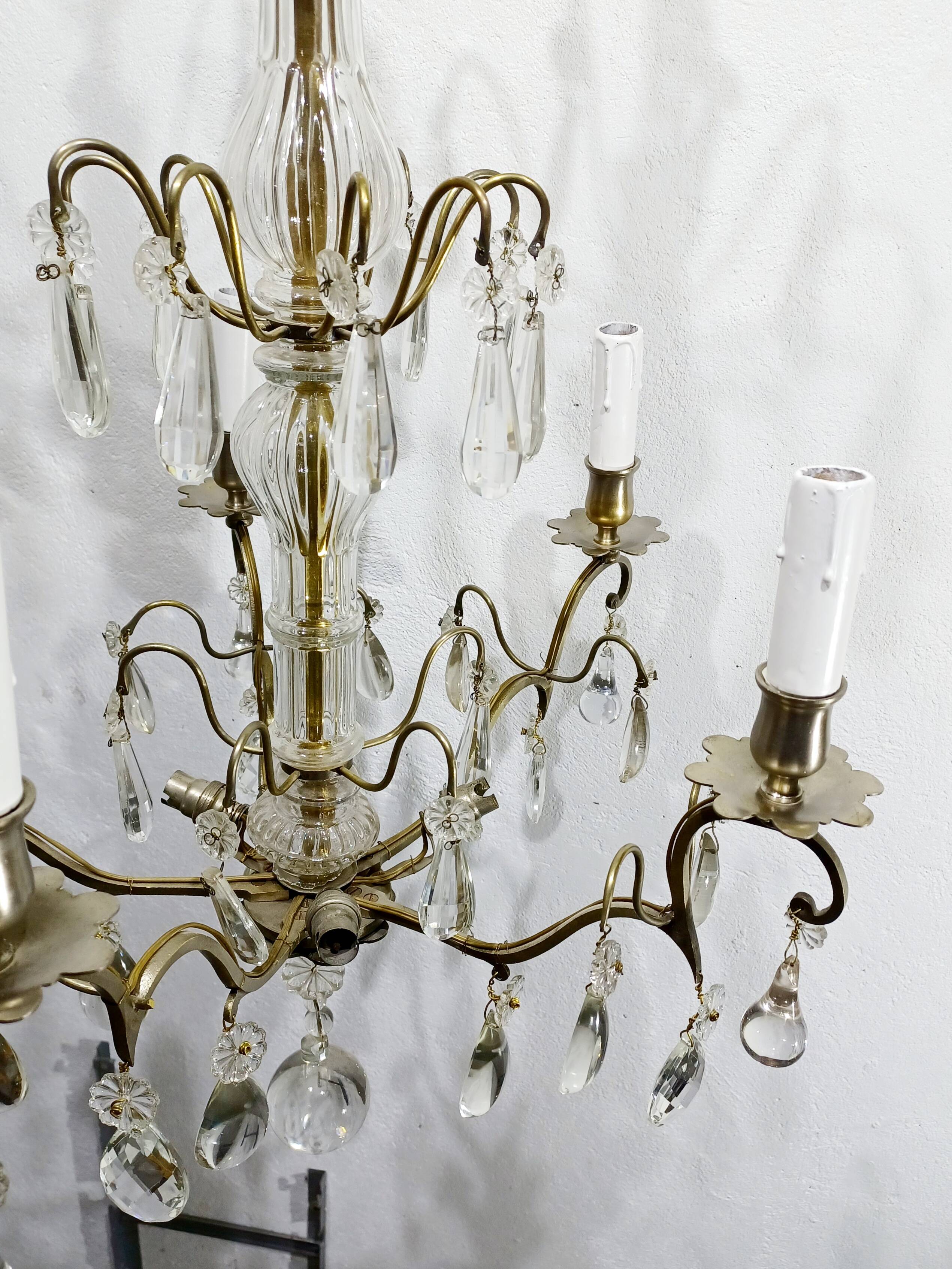 5-light crystal chandelier