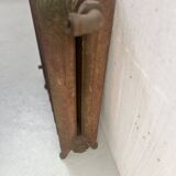 Ancien radiateur sur pied a huit lames fleuries en fonte de fer XX siècle