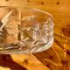 Chiseled crystal salad bowl