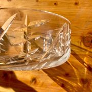 Chiseled crystal salad bowl