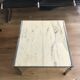 Table basse en marbre de Calacatta et structure  chromée circa 1975