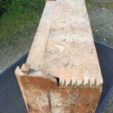 Ancient brutalist chest carved wind rose