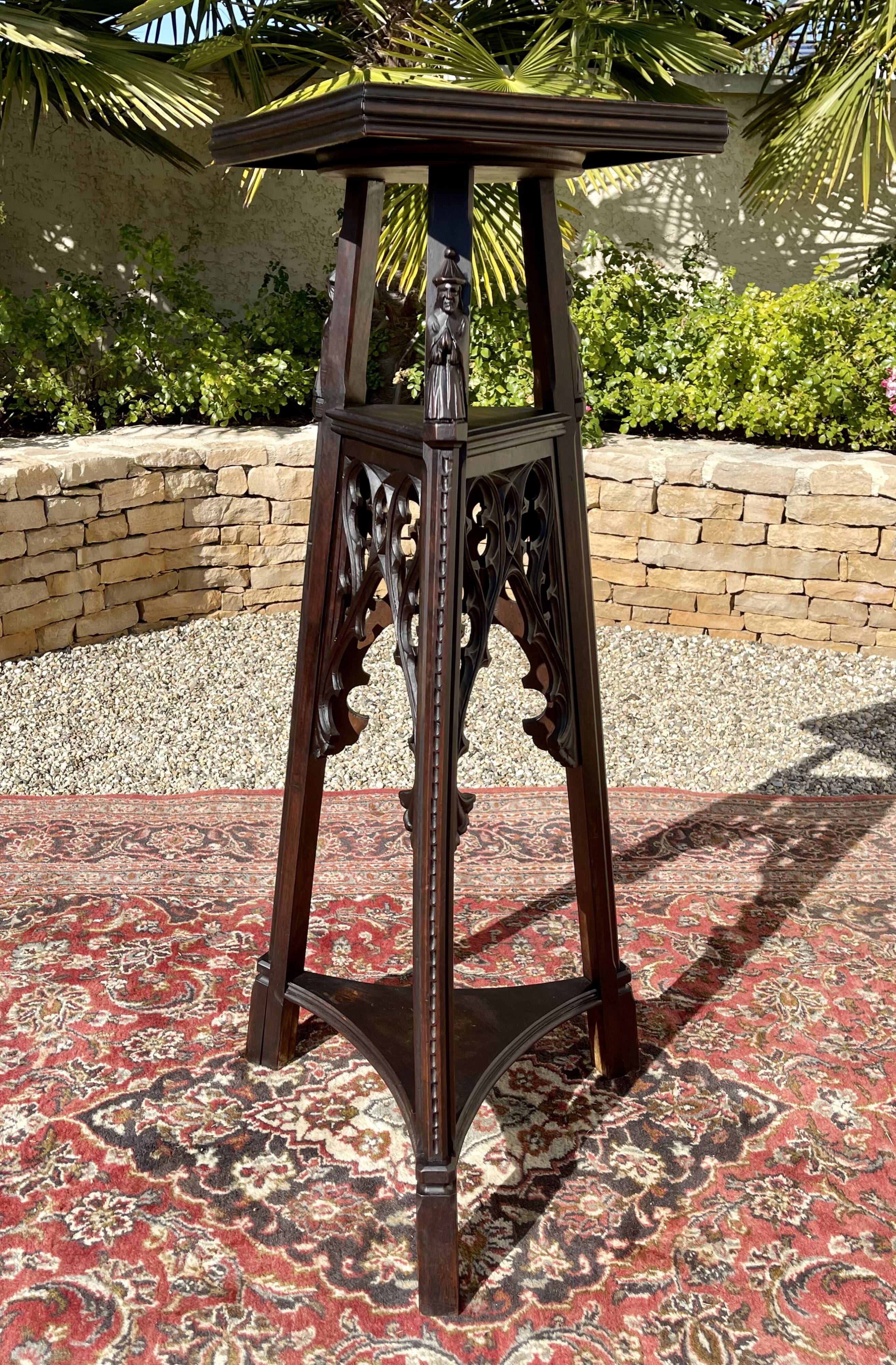 Neo-Gothic Walnut Saddle