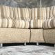 Corner sofa convertible in antique wool brand GMC seats - design 1970