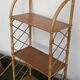 Pair of vintage bamboo and rattan wall shelves 1960