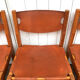 Set de 4 chaises en orme et cuir