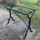 Godin bistro table in white marble and cast iron base made in france
