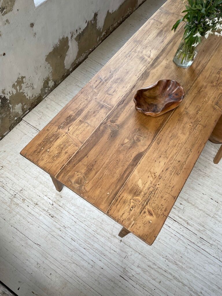 Farm table pine and walnut 2m