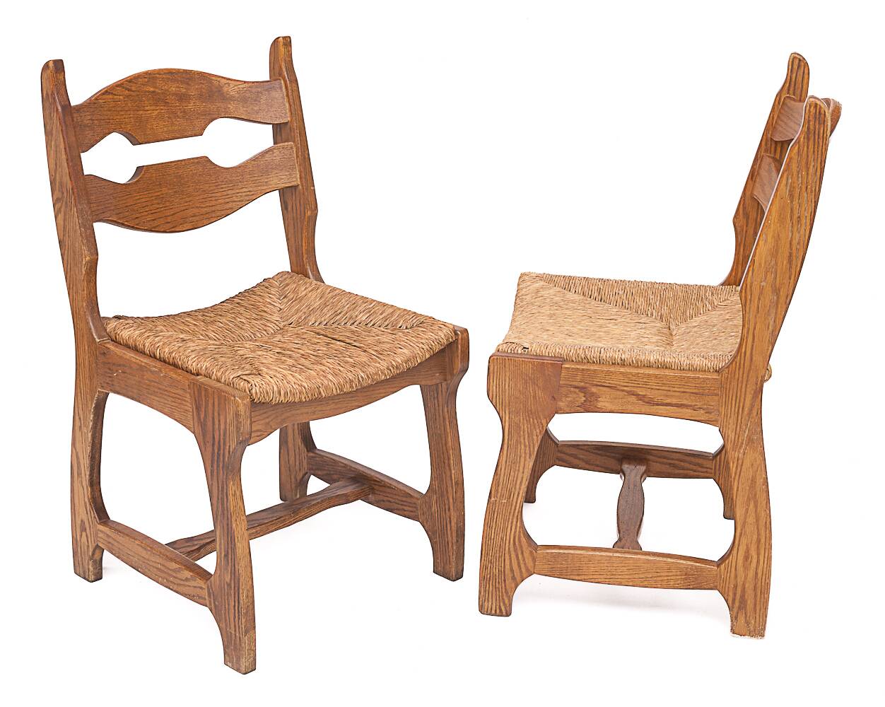 Set of 12 Guillerme and Chambron chairs