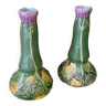 Two 19th Century Barbotine Vases
