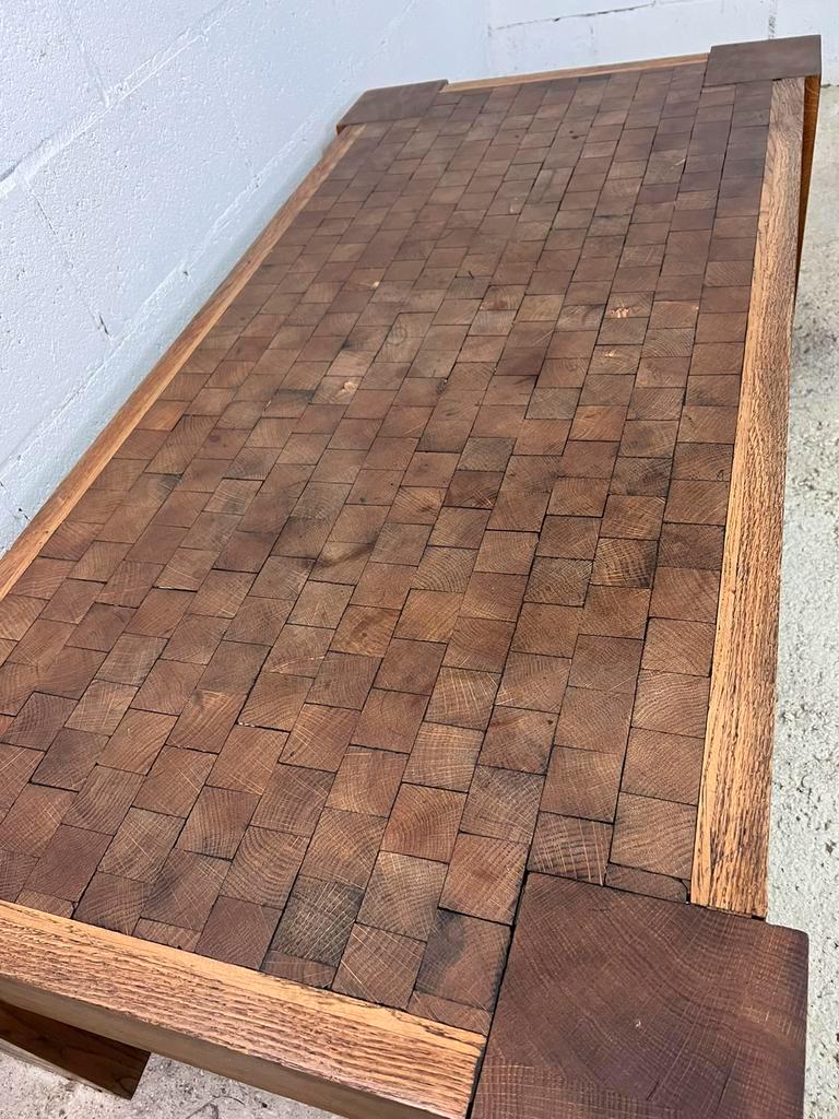 Sturdy wooden vintage coffee table