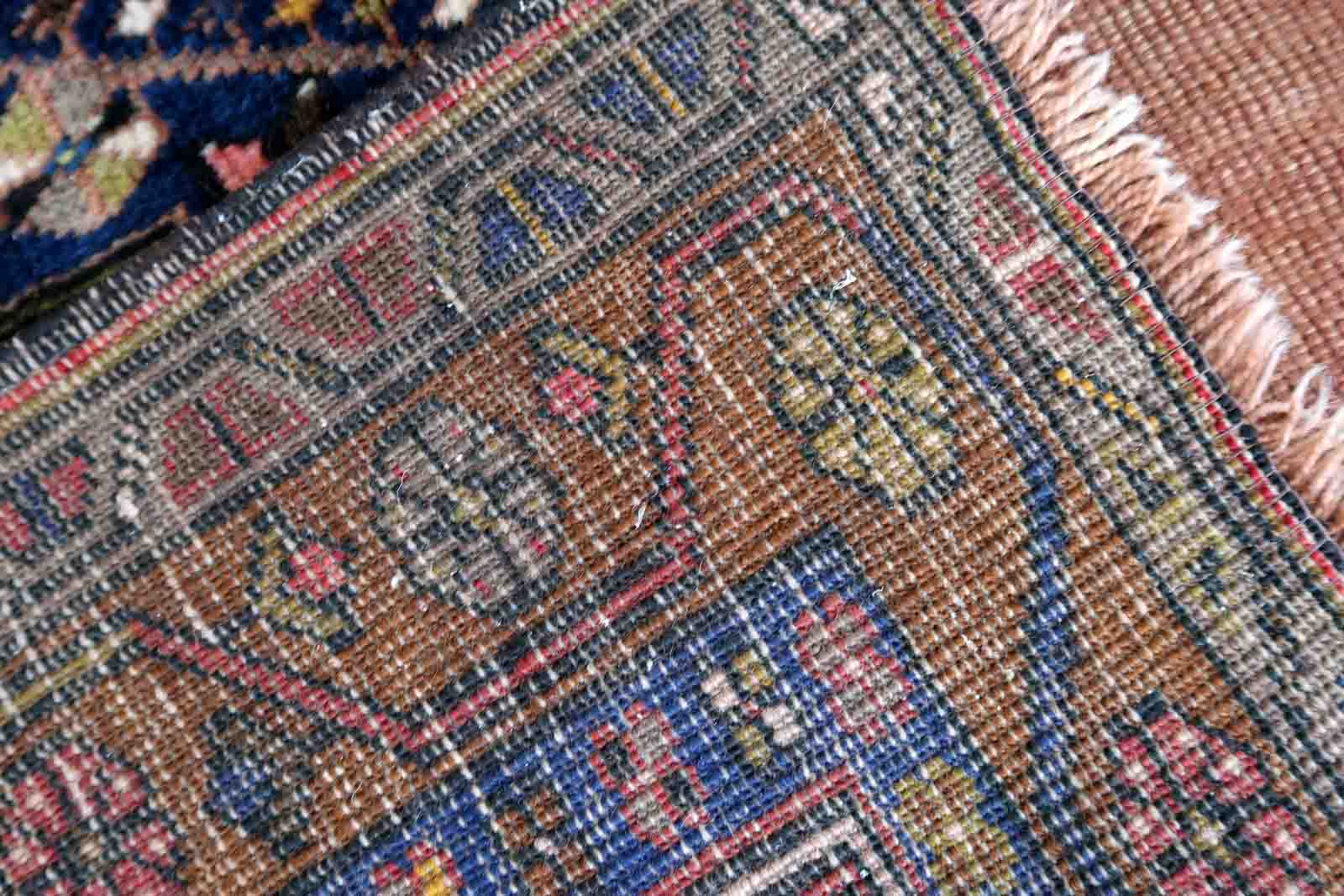 Vintage Afghan Baluch handmade carpet 87cm x 141cm 1940s