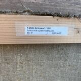 Oil-on-canvas painting The Blacksmith's Workshop 1956 signed by Fomine