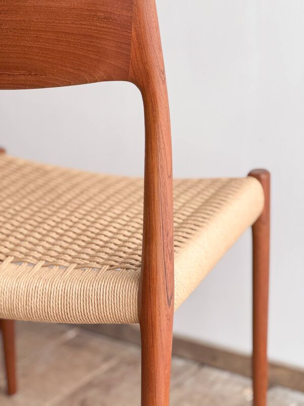 Chaises danoises en teck Mid-Century par Niels O. Møller # 77, set de 6