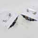 Pair of Art Deco style wall lights in white lacquered metal. 1980s