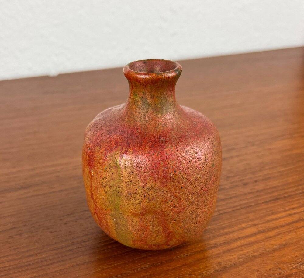 Mid-Century German Brutalist Studio Pottery Vase by Lu and Gerd Grove, 1968