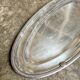 Oval silver-plated metal dish, shell motif no. 1