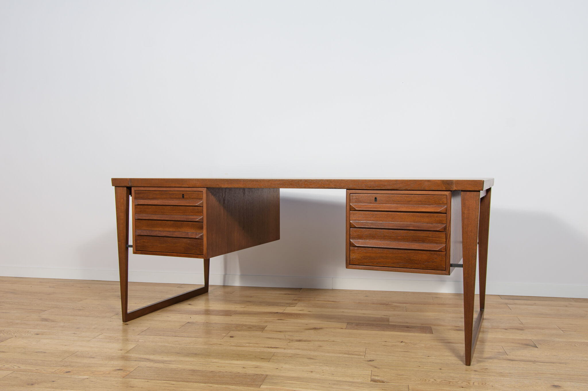 Model 70 desk in teak by Kai Kristiansen for Feldballes Møbelfabrik, Denmark, 1960s