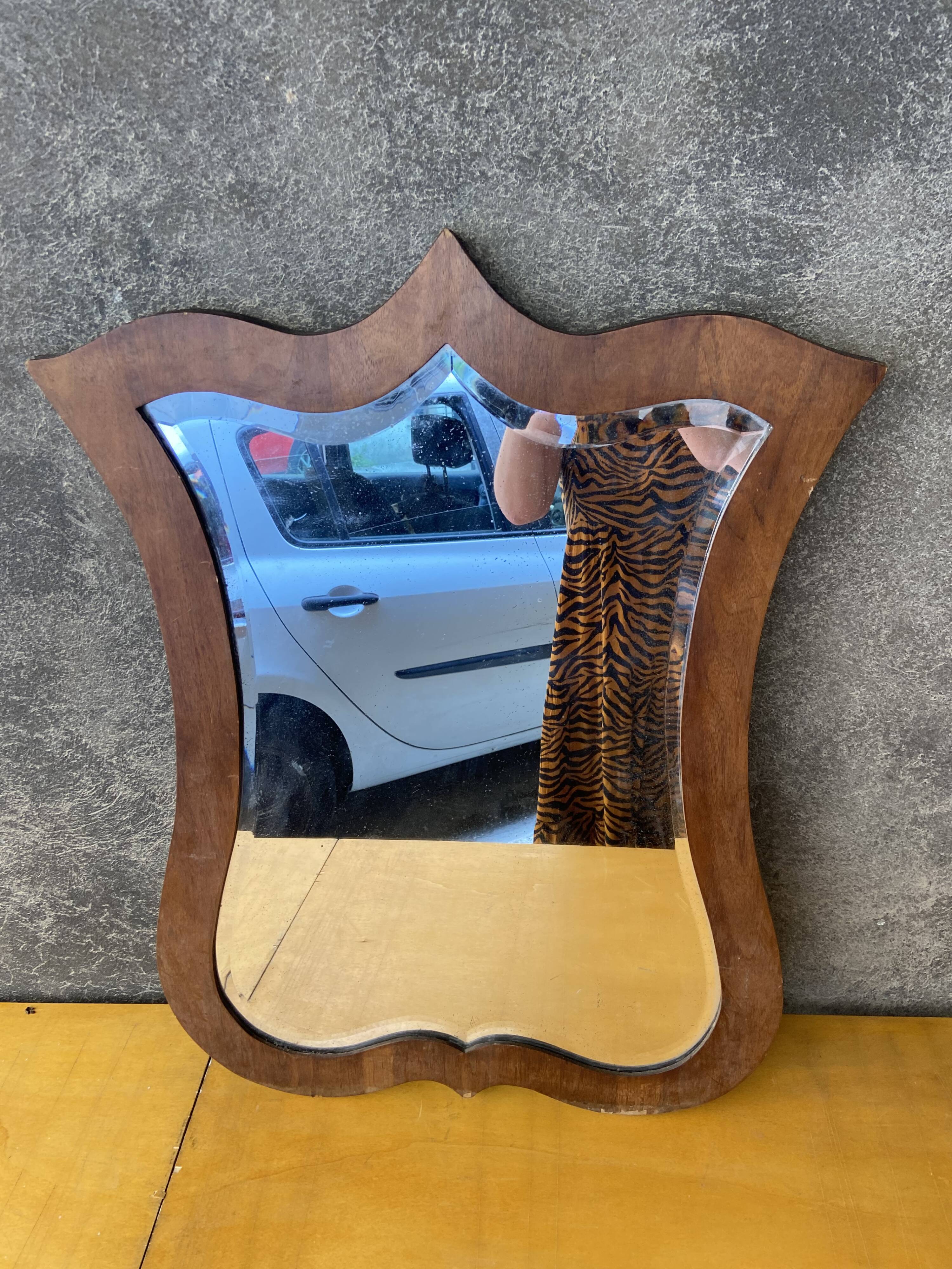 Wooden mirror art deco style
