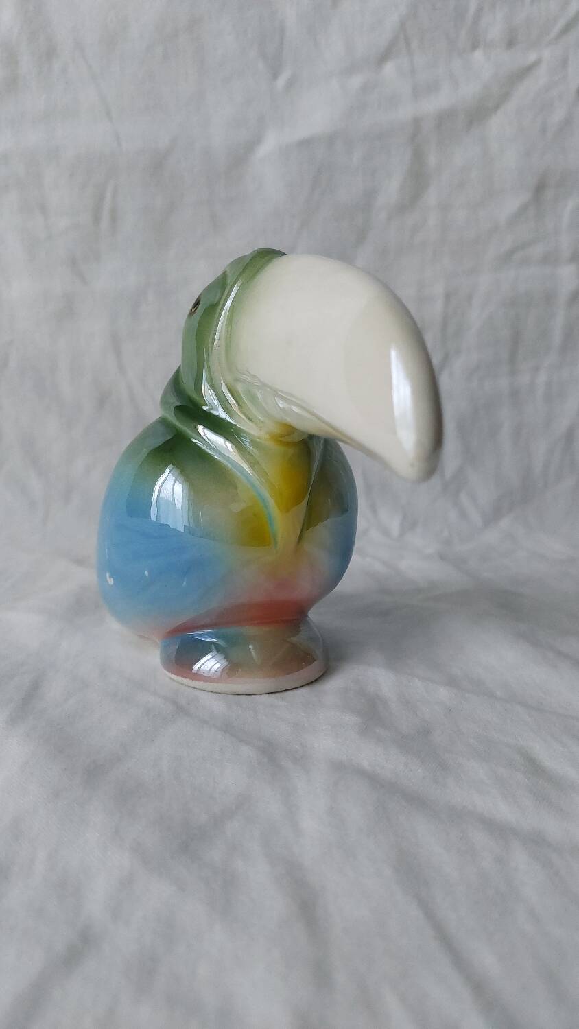 Ceramic Toucan Pastel Iridescent Enamel Decoration