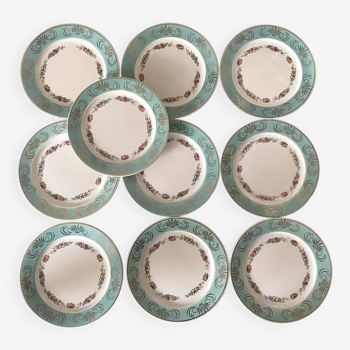 60s floral dessert plates