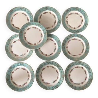 60s floral dessert plates