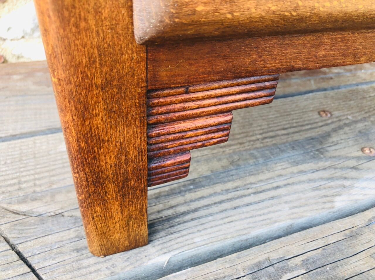 Art Deco bedside, 2 drawers in walnut Circa 40 /50