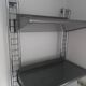 Grande étagère murale chrome design alu et métal 1970 industriel 220cm