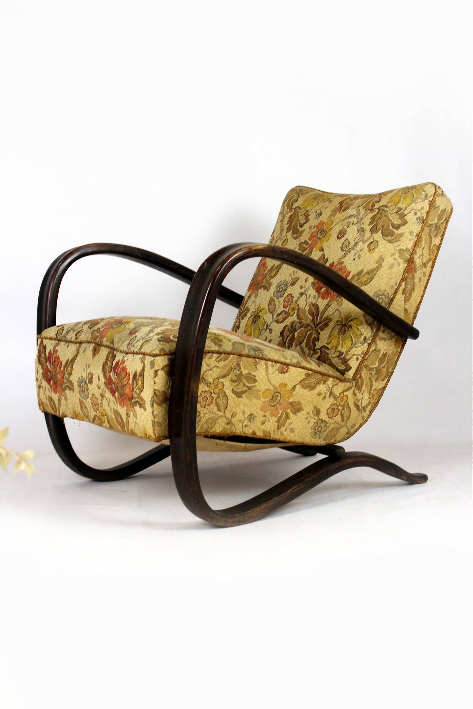 H-269 Lounge Chair by Jindřich Halabala, 1930s